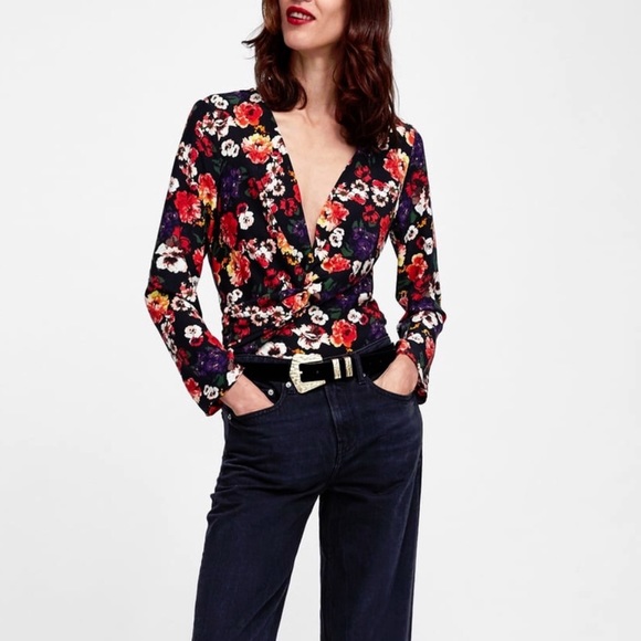 S Zara Floral Printed Bodysuit - Picture 5 of 5